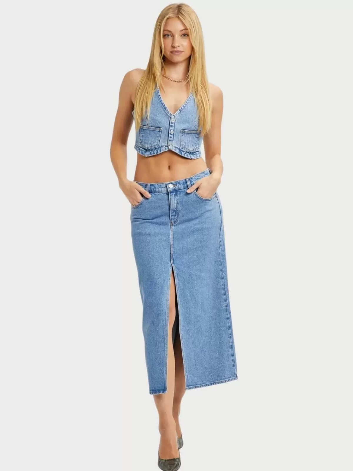 Abrand Skirts | Denim | A Maxi Skirt - Debbie