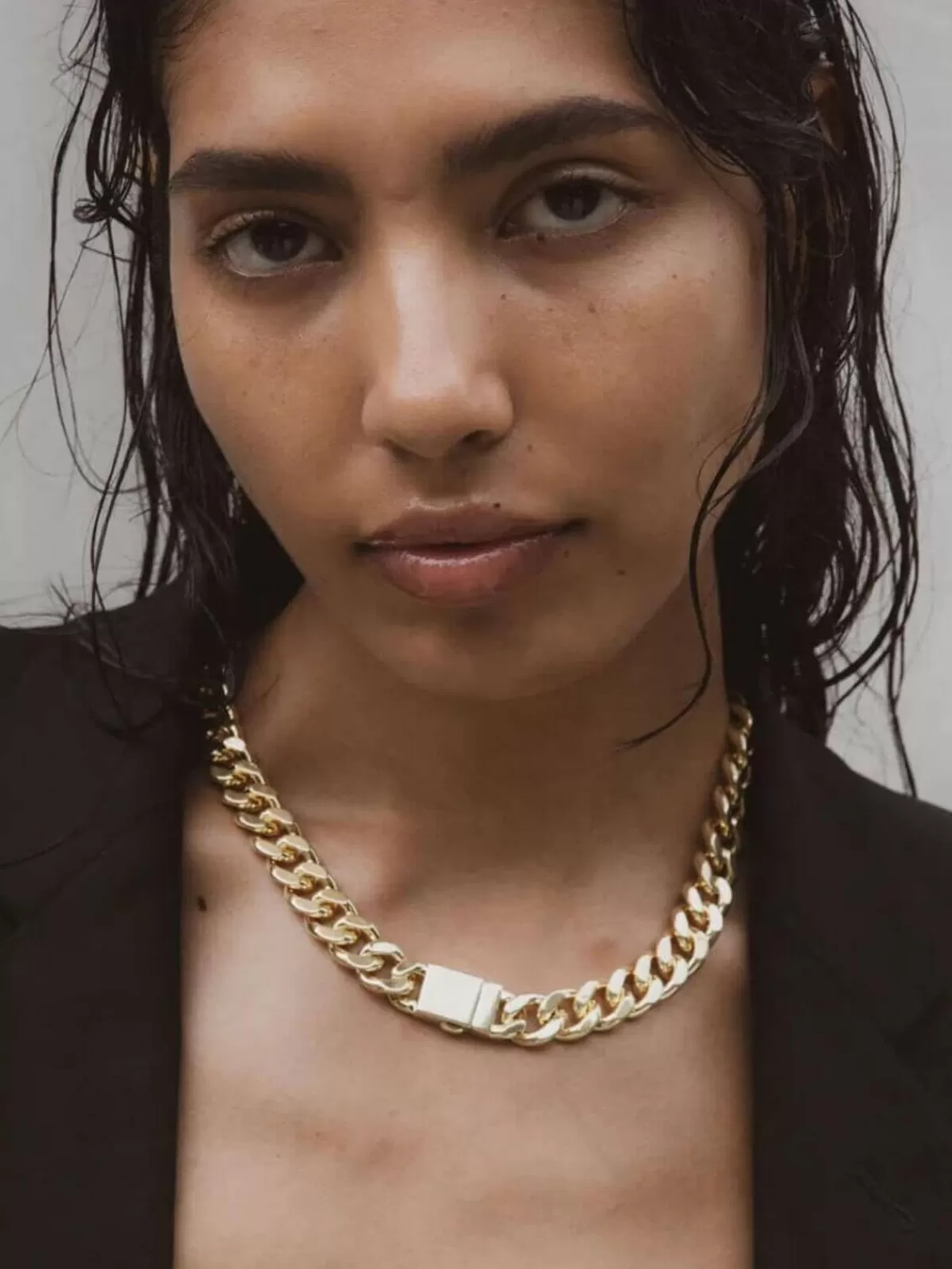 F+H Jewellery Necklaces | Jewellery | Attitude Statement Curb Chain: Brass + 18K Gold