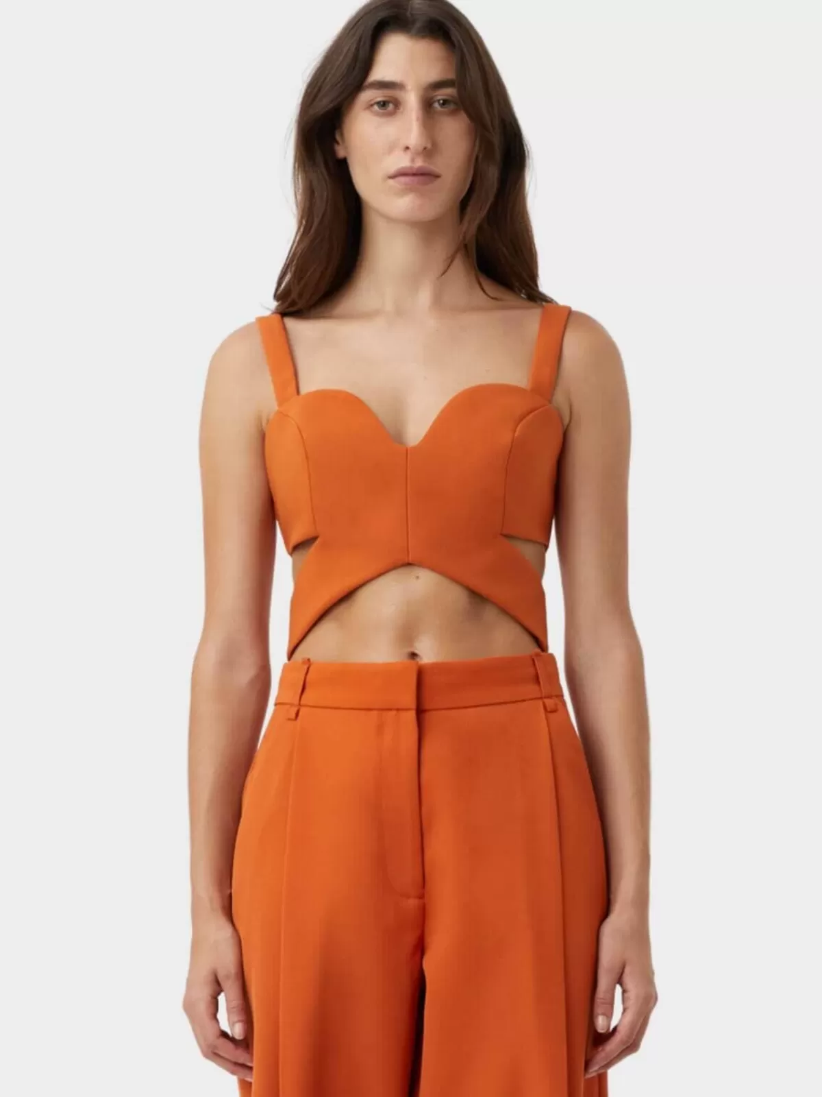 Camilla and Marc Tops | Bela Bodice Top - Tangerine