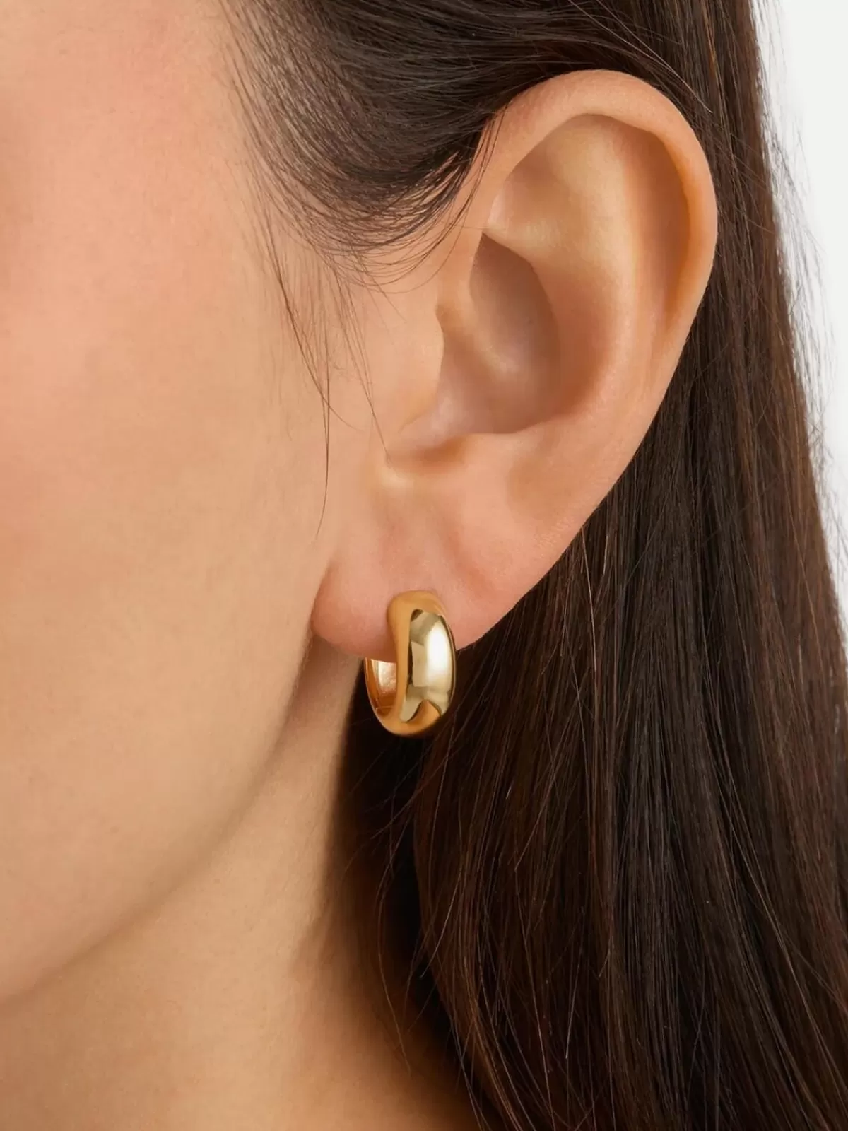 By Charlotte Earrings | Jewellery | Bold Small Hoops - 18k Gold