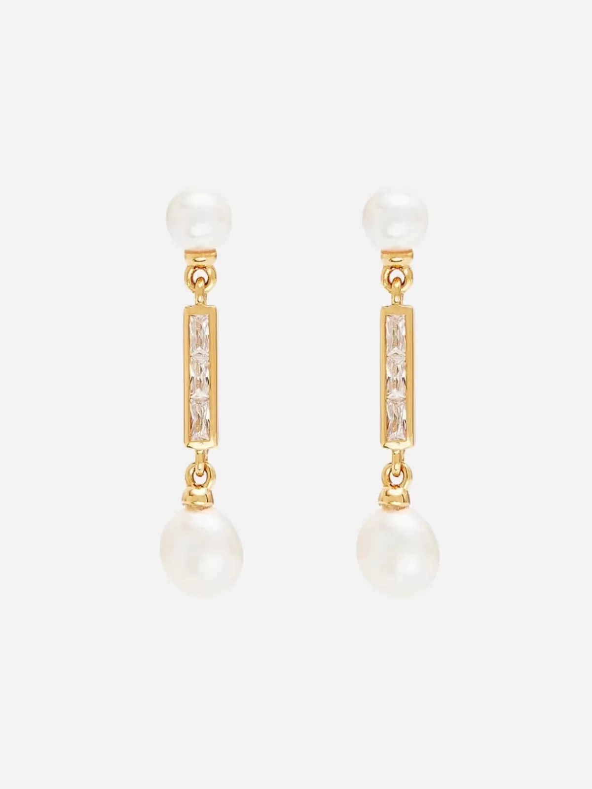 By Charlotte Earrings | Jewellery | Breathe Pearl Drop Earrings - 18k Gold