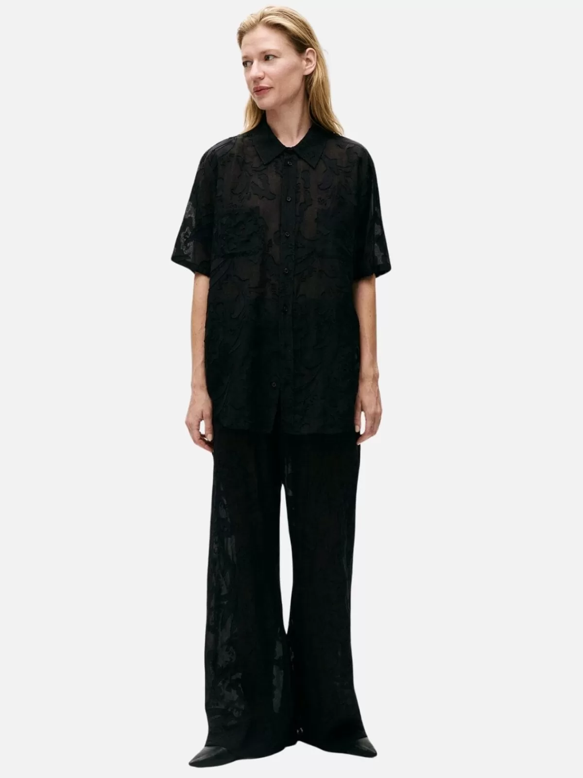 Silk Laundry Pants | Sets | Clip Silk Bias Cut Pants - Tulipa Black