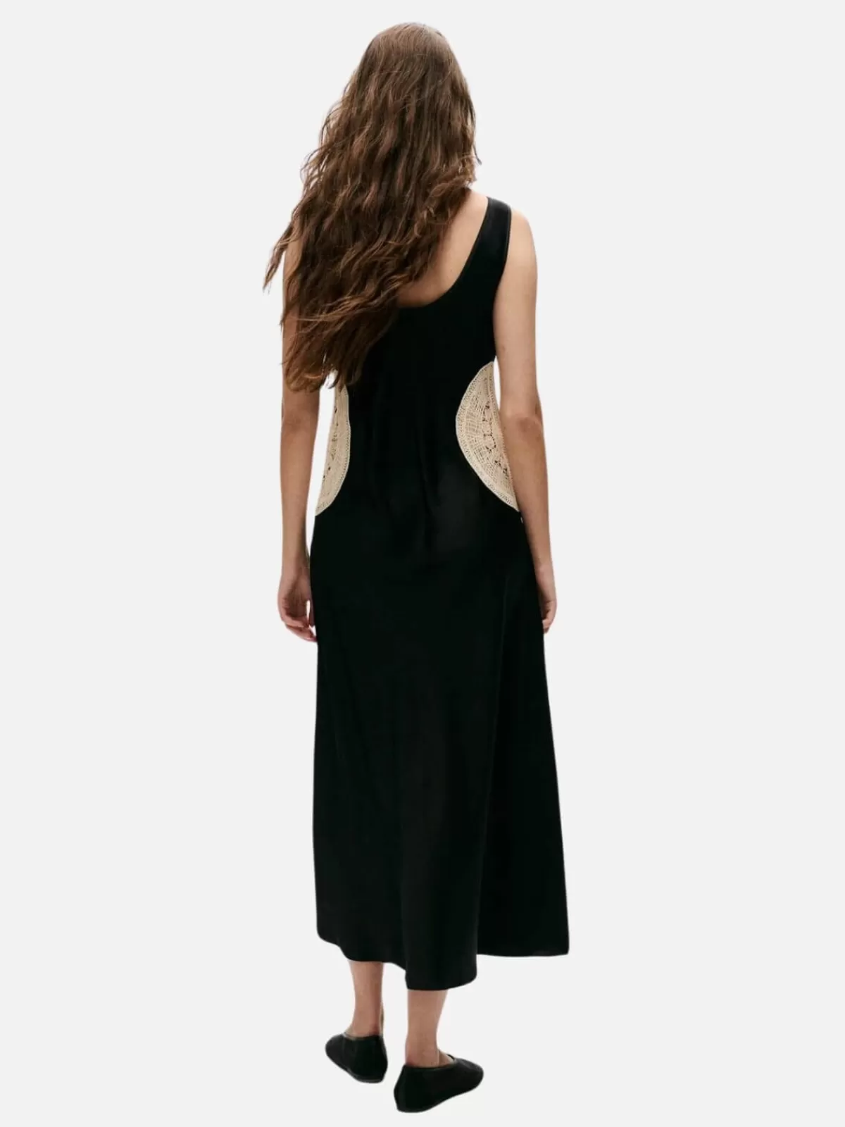 Silk Laundry Dresses & Jumpsuits | Doilies Scoop Neck Dress - Black