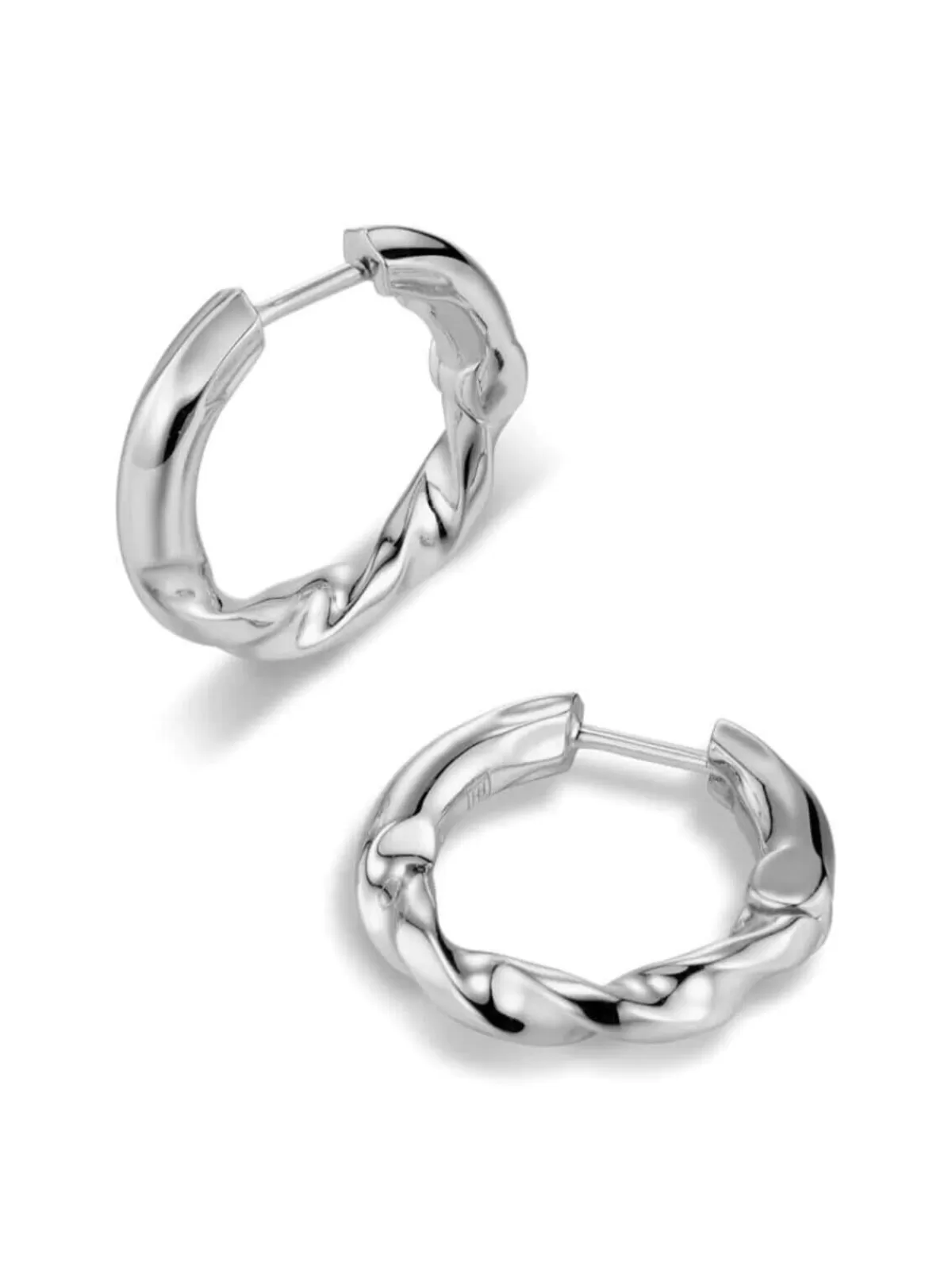 F+H Jewellery Earrings | Jewellery | Drill Bit Hoop Earrings Small: Sterling Silver