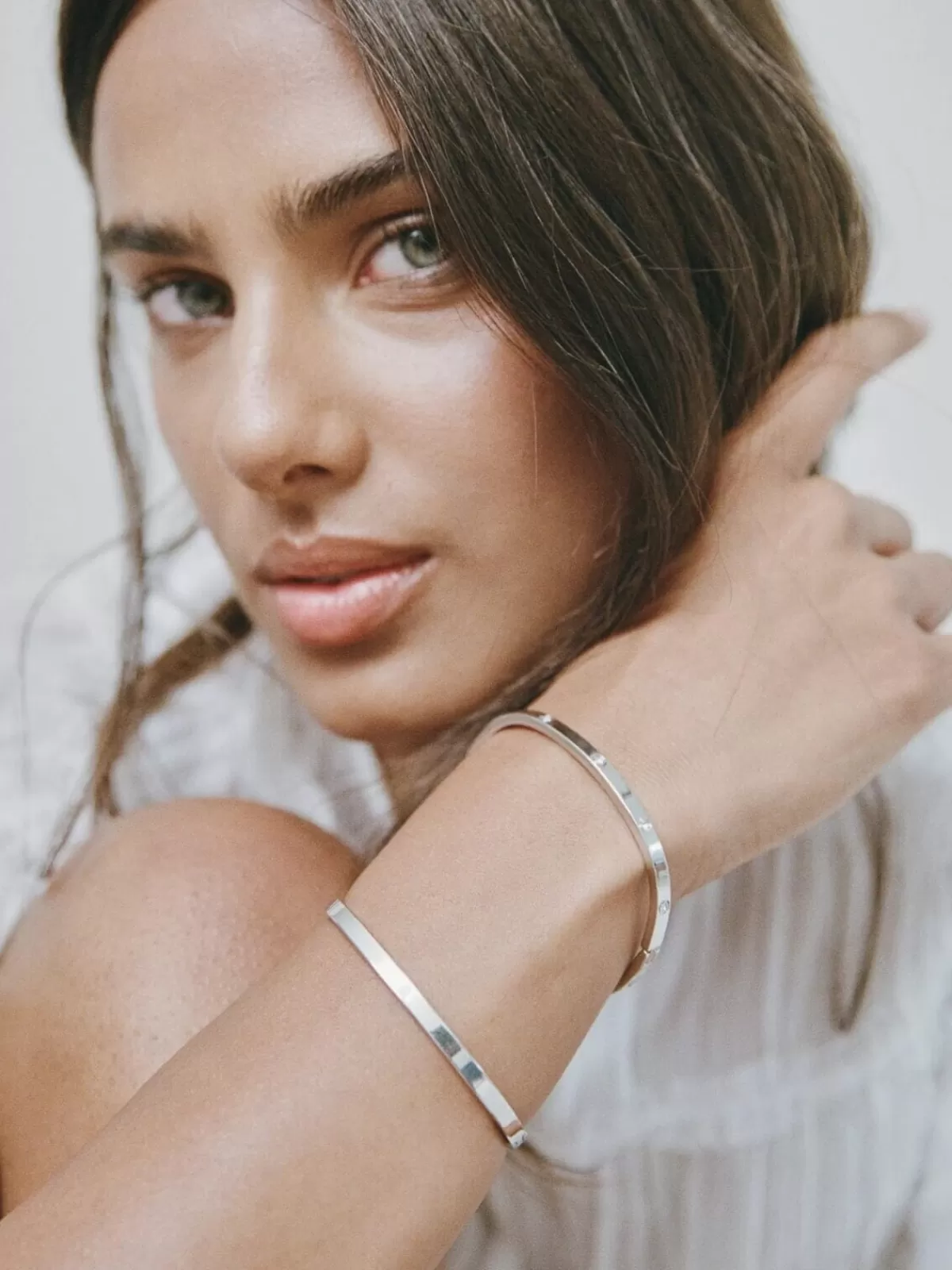 Porter Bracelets & Bangles | Jewellery | Dylan Bangle Silver - Celestial Clear