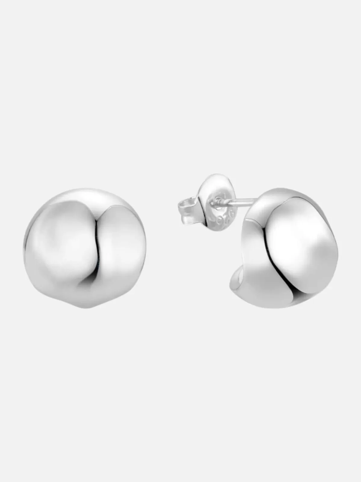 F+H Jewellery Earrings | Jewellery | Hammered Ball Huggies: Sterling Silver