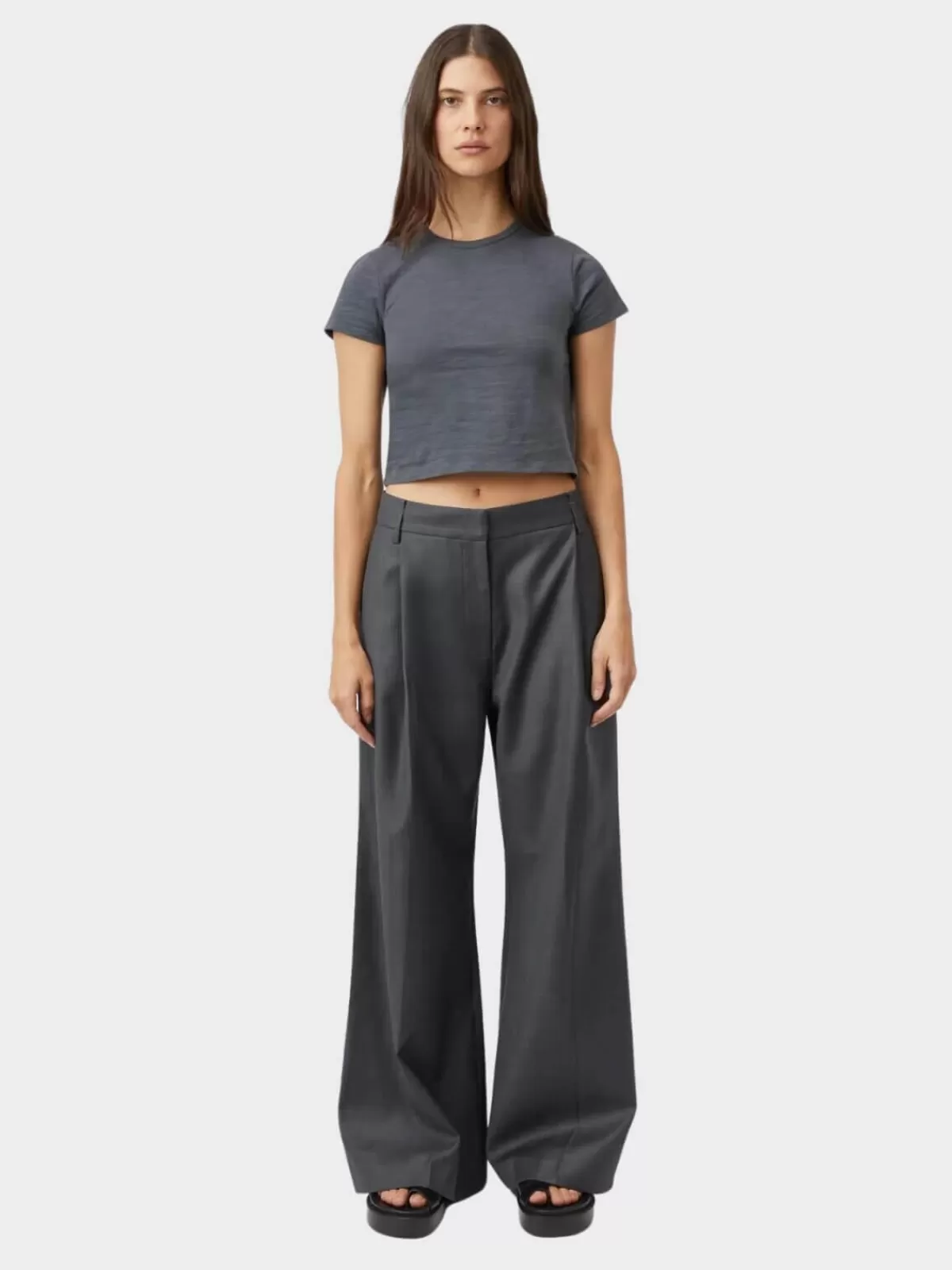 Camilla and Marc Tops | Ida Slub Tee - Slate