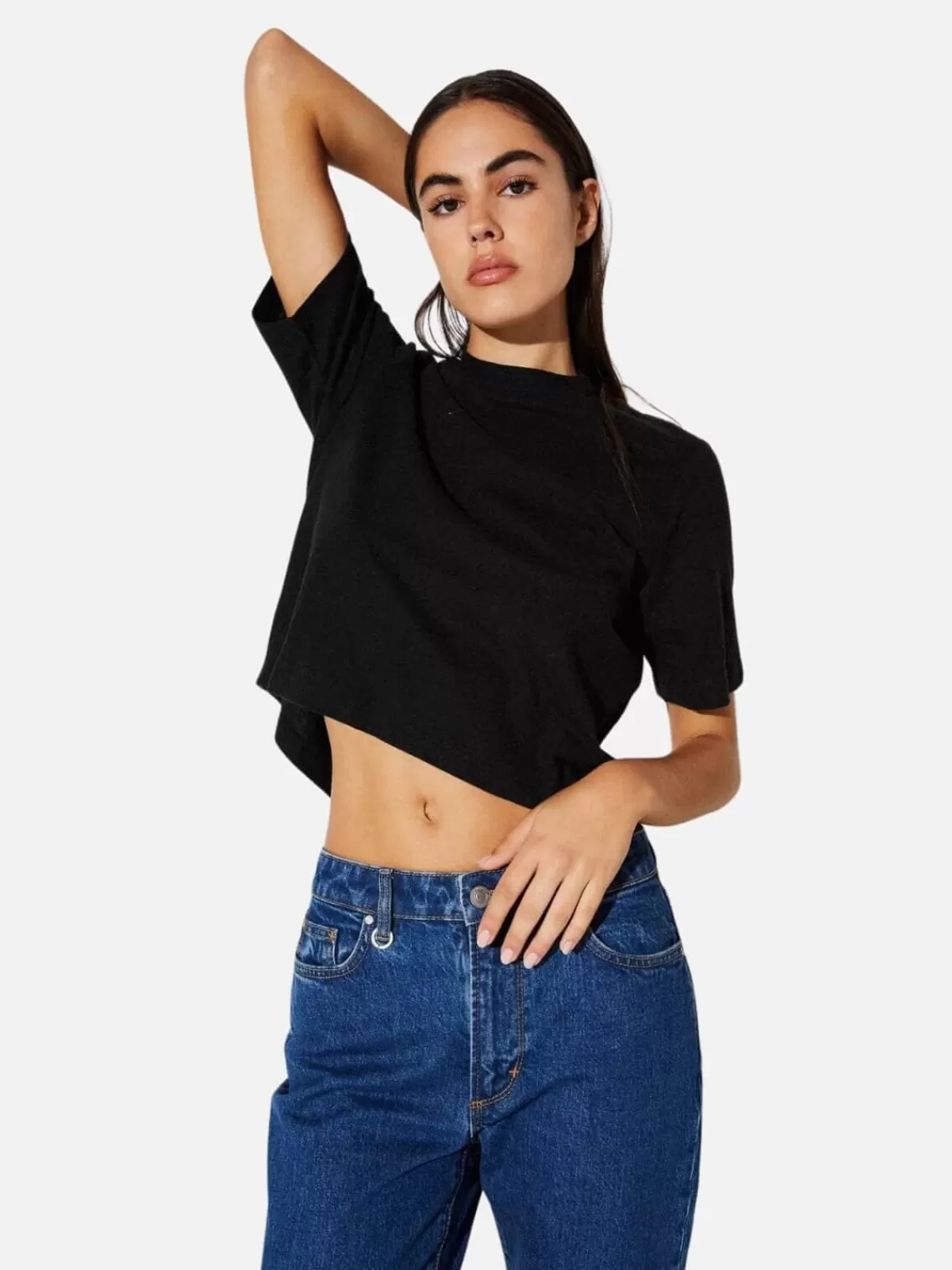 Neuw Denim Tops | Juno Layer Tee - Washed Black