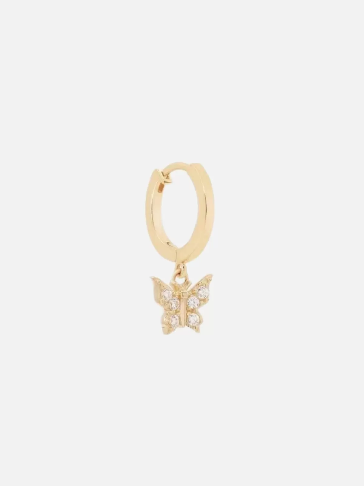 By Charlotte 14K | Earrings | 14k Gold Fly With Me Hoop - Single (Pair $390)