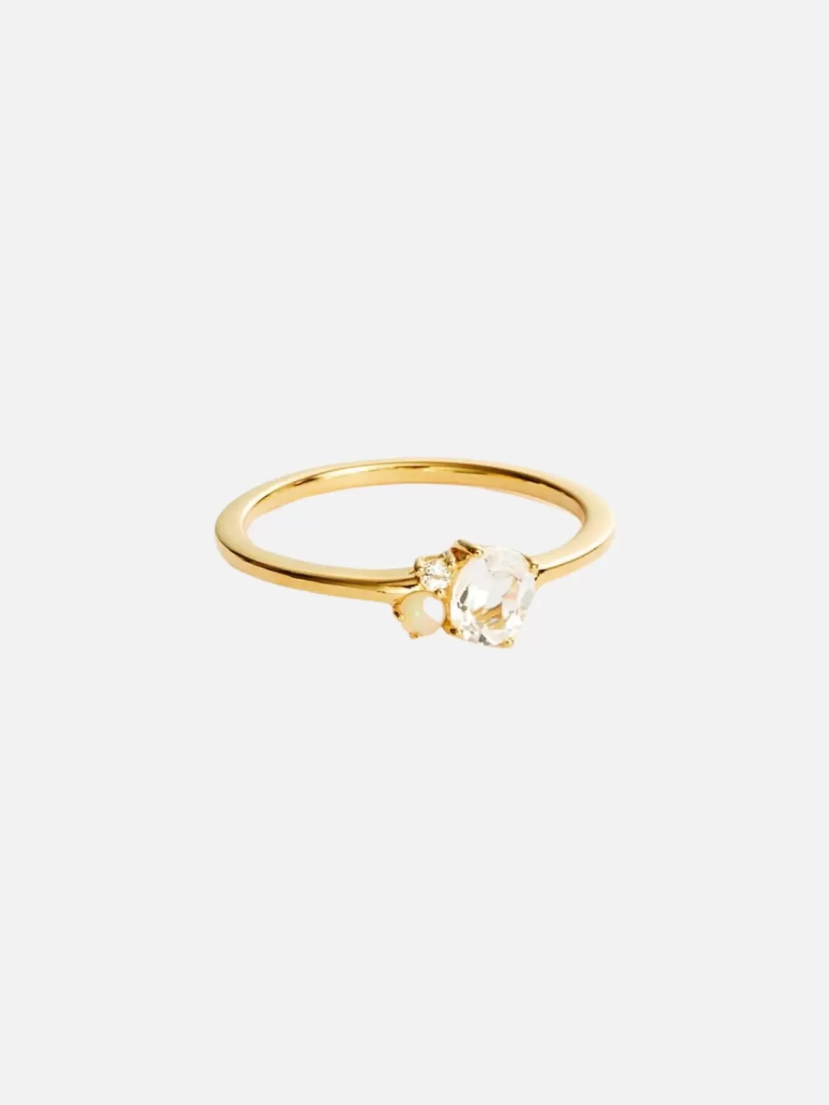 By Charlotte Rings | Jewellery | 18k Gold Vermeil Kindred Birthstone Ring - April