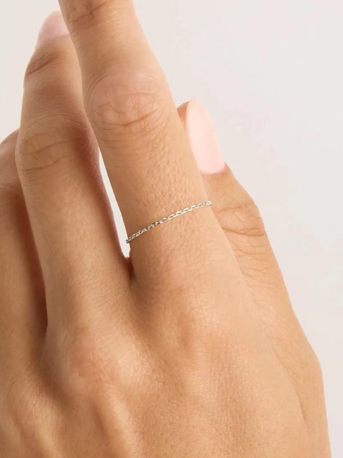 By Charlotte 14K | Rings | 14K White Gold Purity Chain Ring