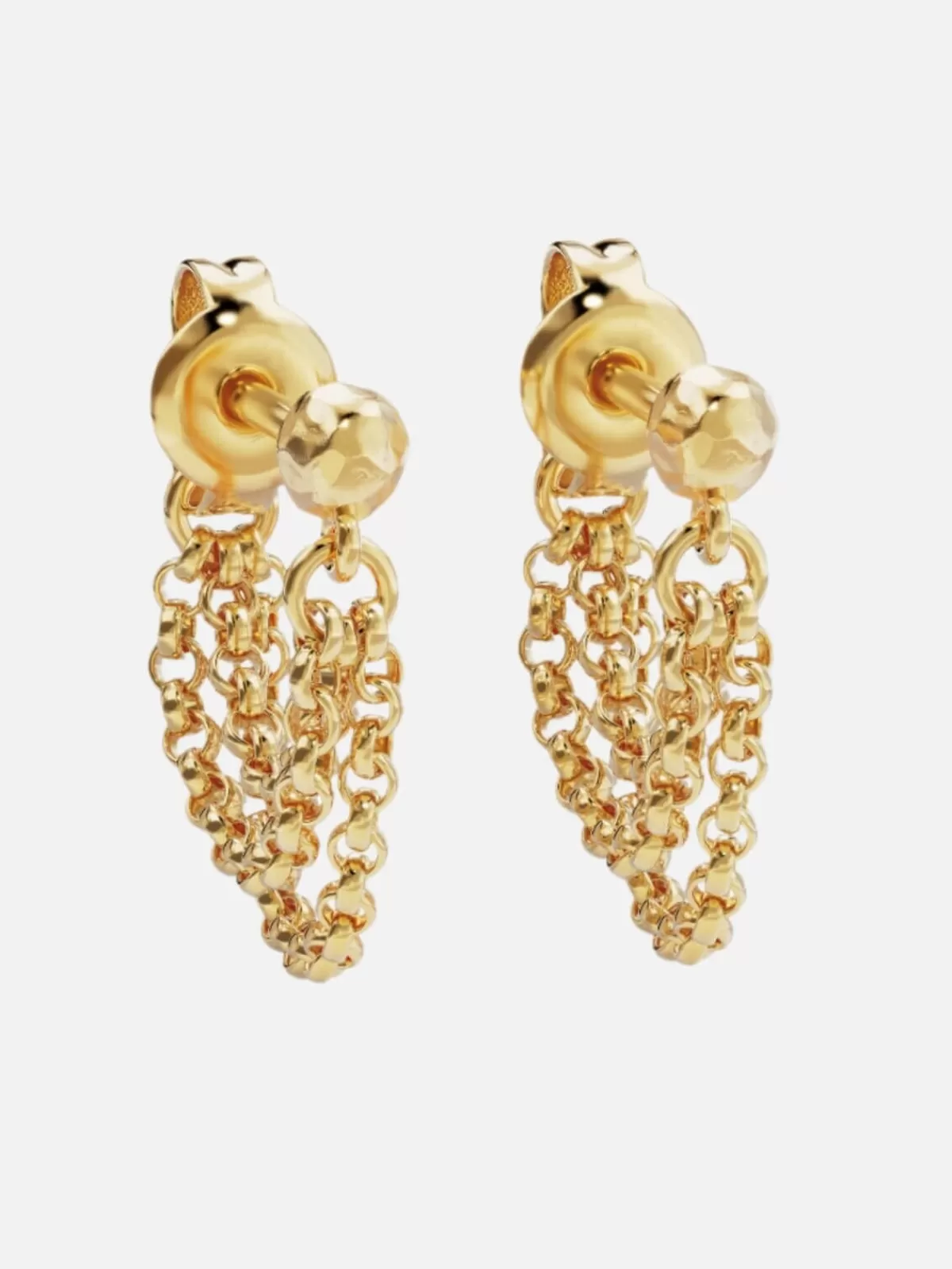 By Charlotte Earrings | Jewellery | Karma Chain Earrings - 18k Gold Vermeil