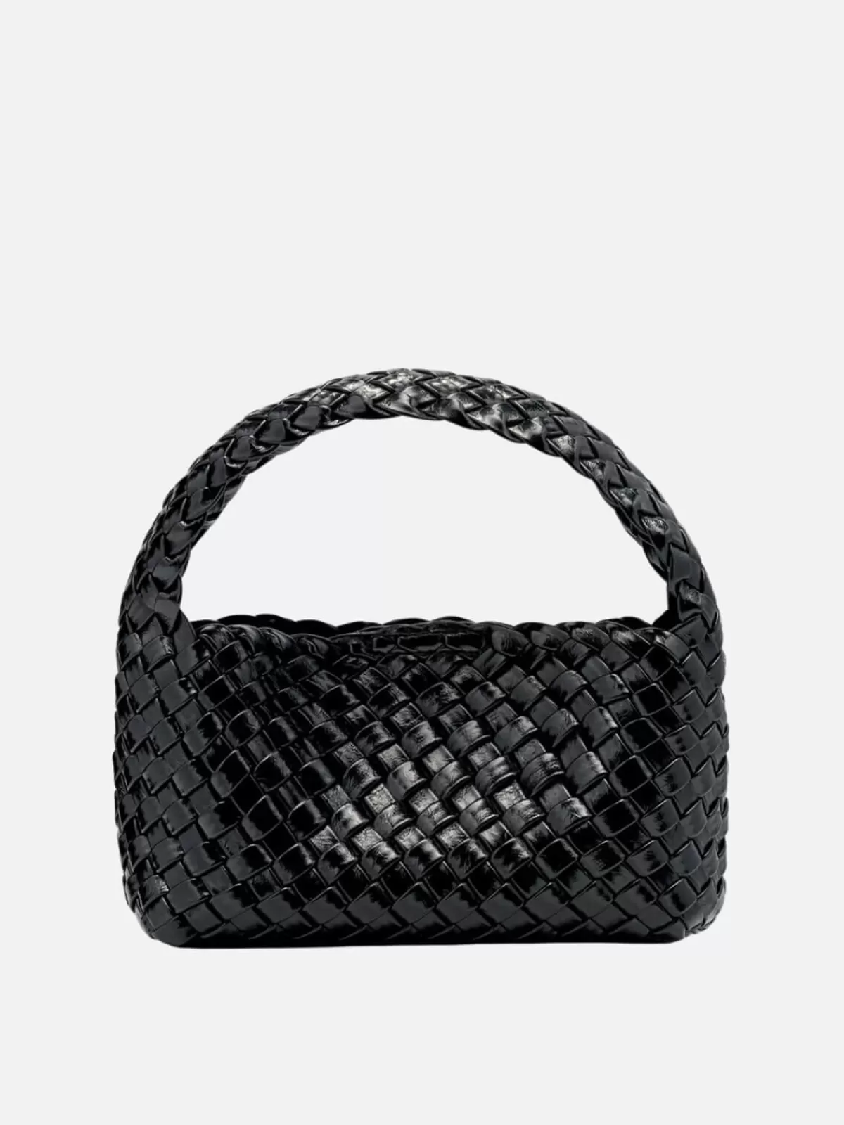 Brie Leon Gifts & Home | Bags & Purses | Luca Mini Woven - Black Glossy Crinkle