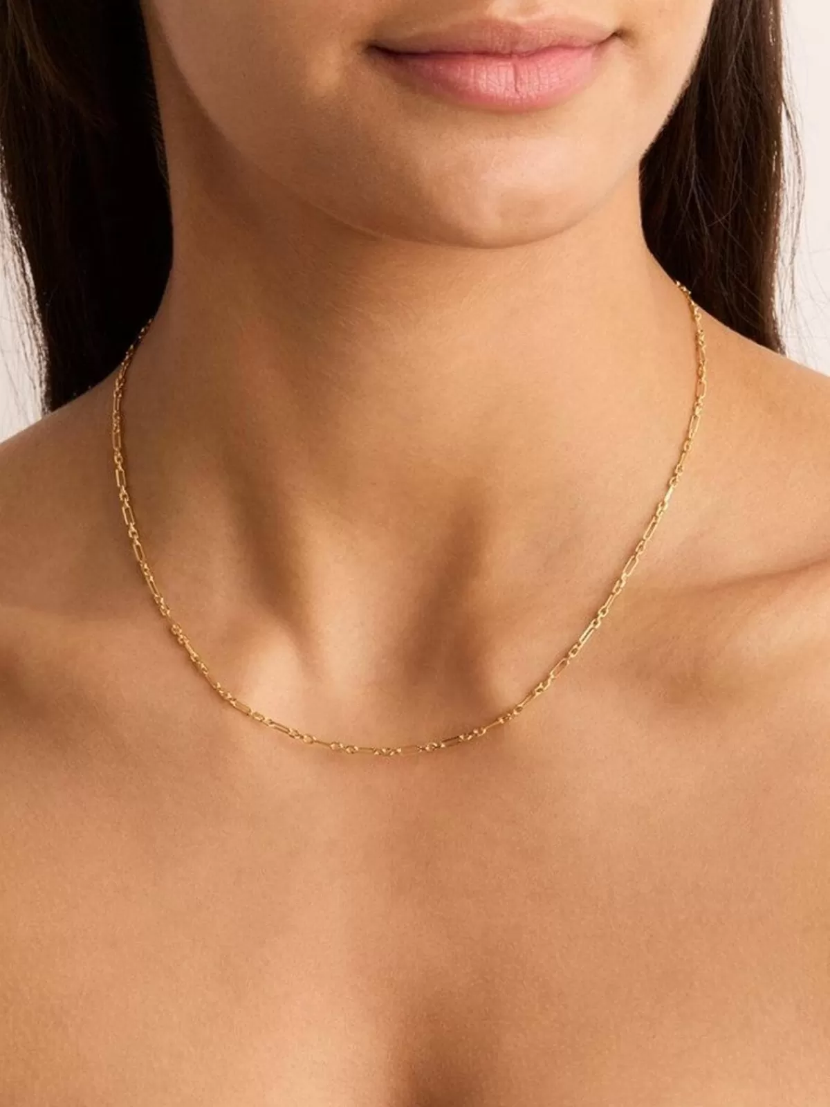 By Charlotte Necklaces | Gifts & Home | 19" Mixed Link Chain Necklace - Gold