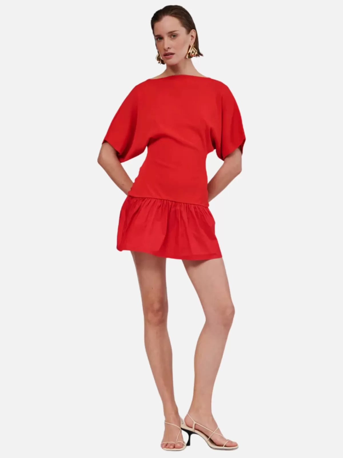 SUBOO Dresses & Jumpsuits | Naples Drop Waist Mini Dress - Red