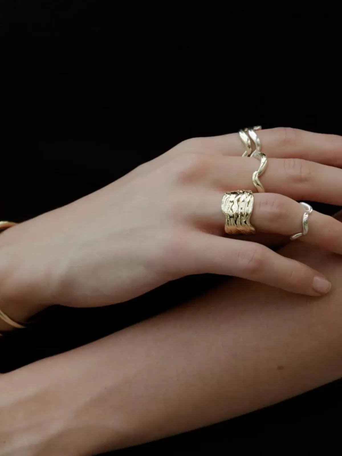 F+H Jewellery Jewellery | Oyster Shell Ring: Brass + 18K Gold