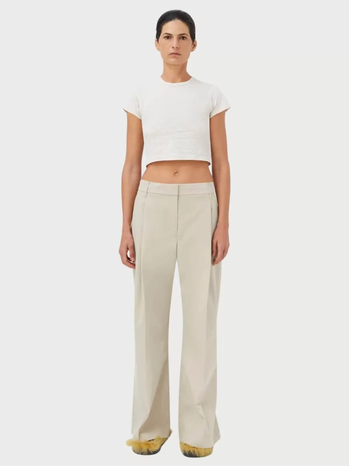 Camilla and Marc Tops | Renee Crop Tee - Chalk