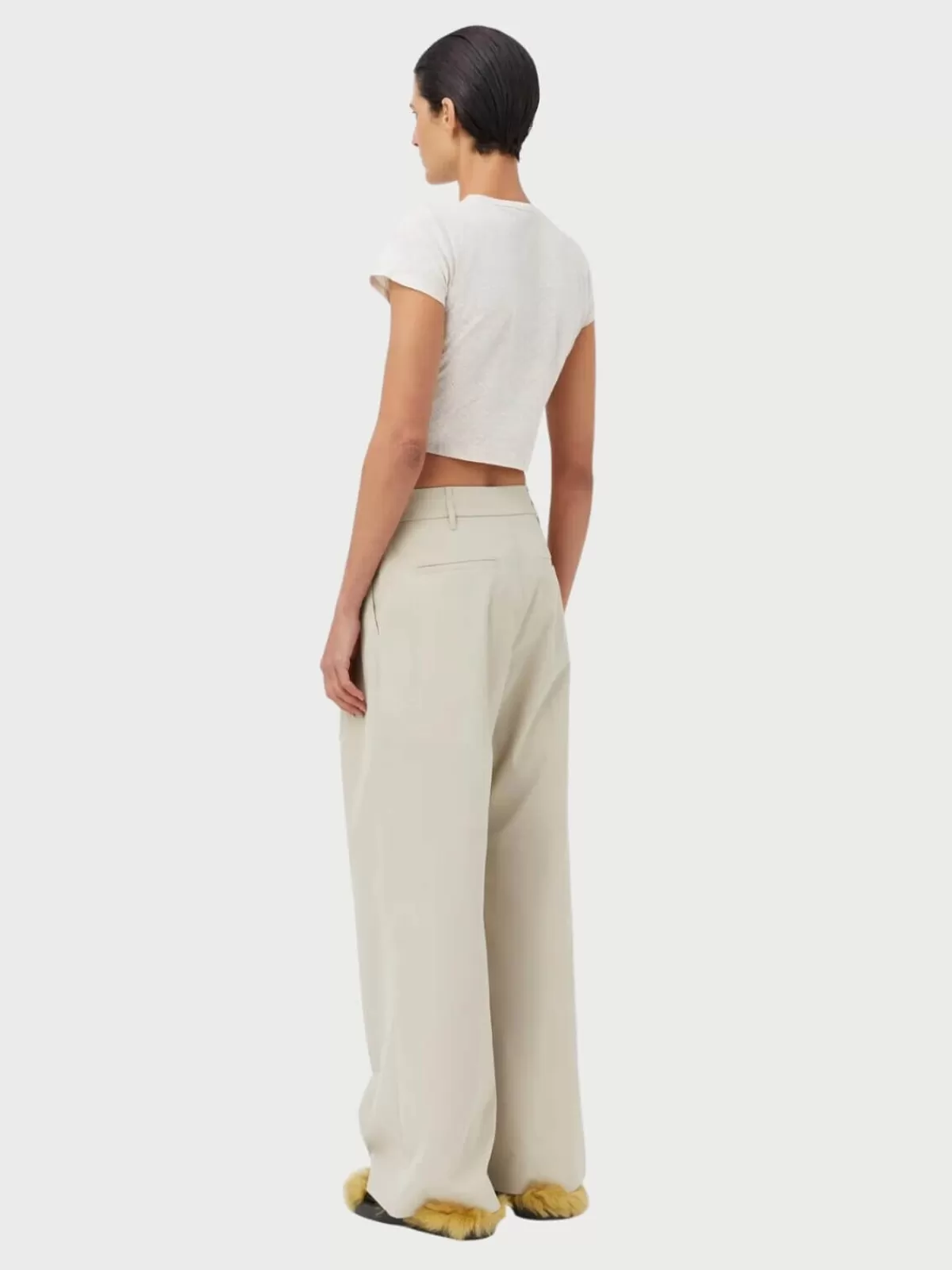 Camilla and Marc Tops | Renee Crop Tee - Chalk