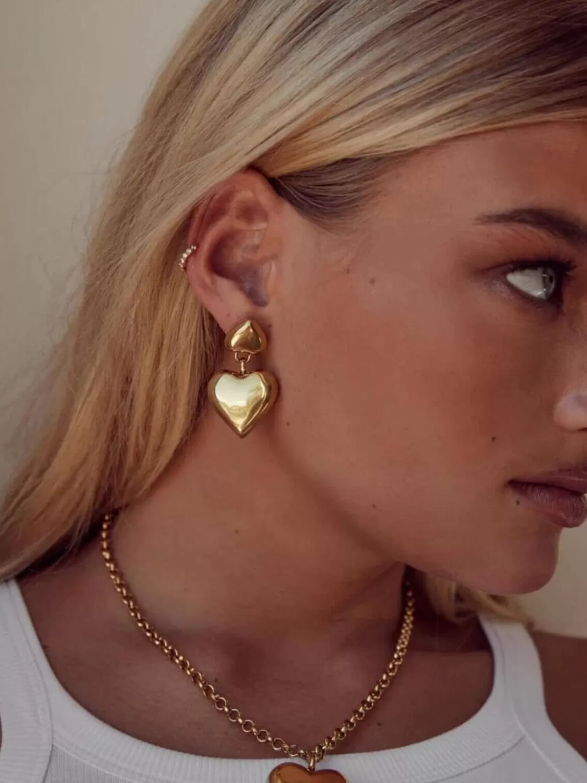 Cendre Earrings | Romee Heart Earrings - Gold