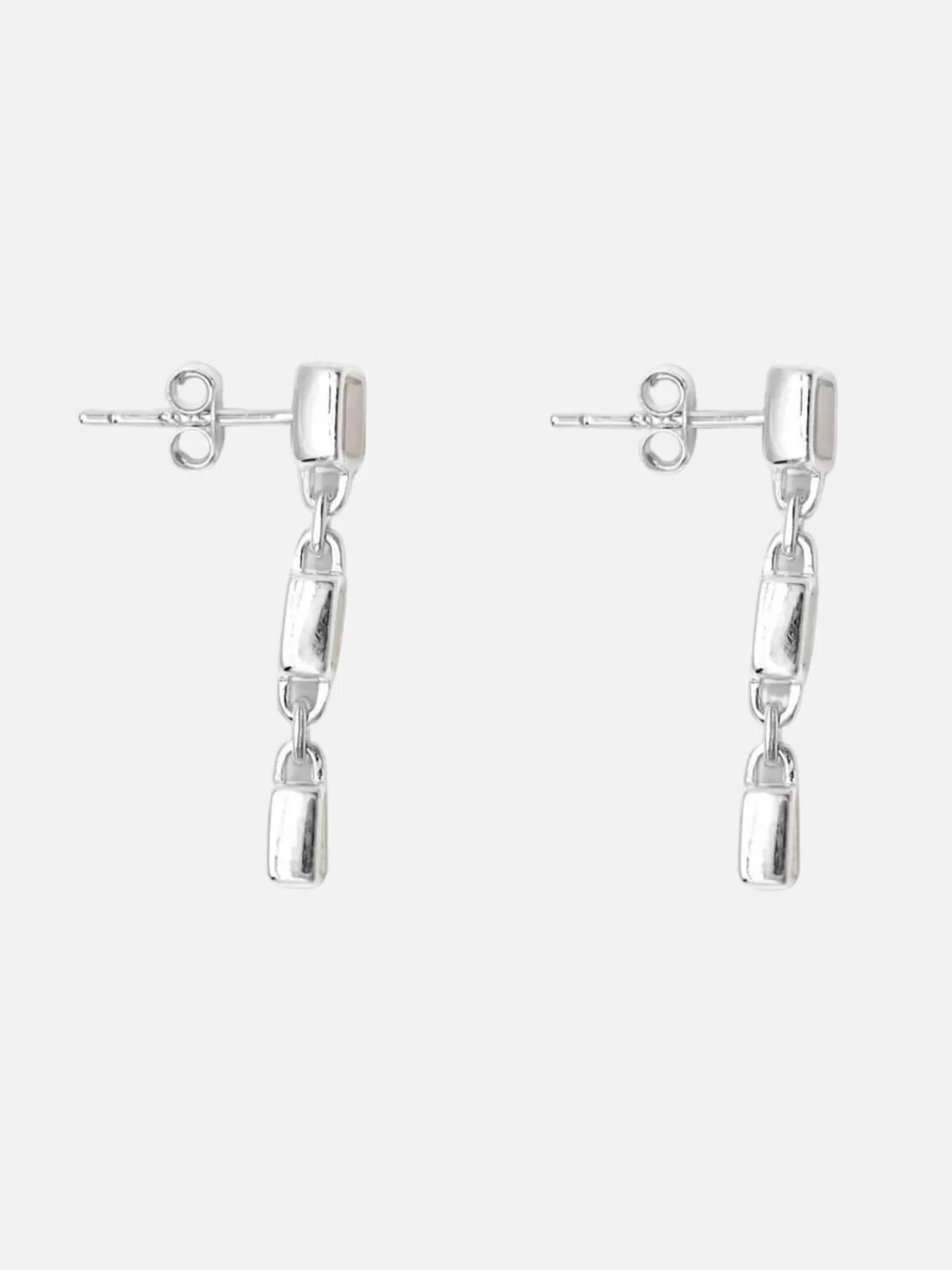 Brie Leon Earrings | Jewellery | Santiago Triple Drop Earrings - Silver/Pearl