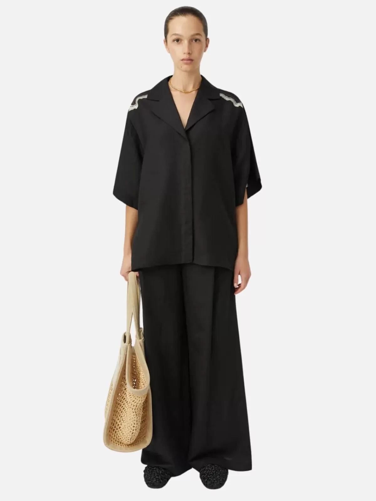 Camilla and Marc Tops | Sets | Serene Shirt - Black