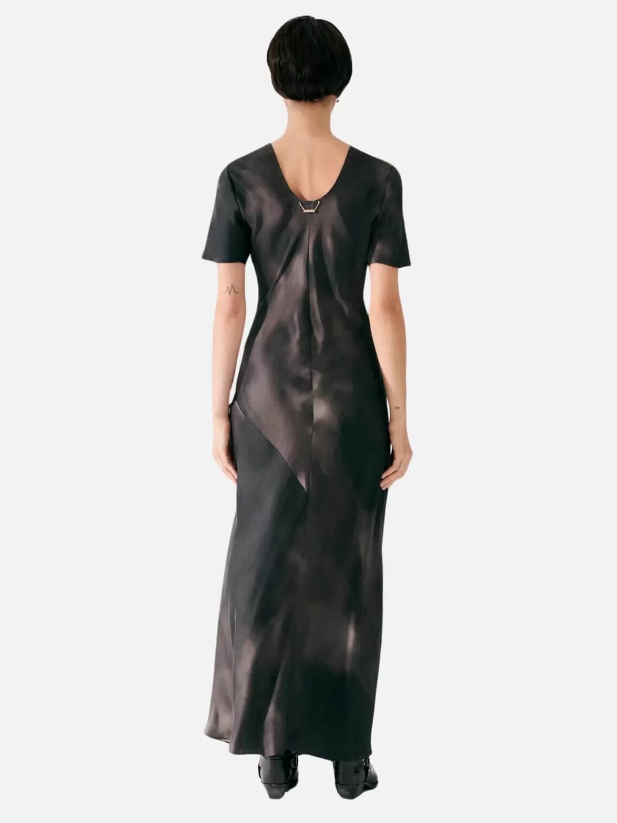 Silk Laundry Dresses & Jumpsuits | Short Sleeve Bias Dress - Smoke