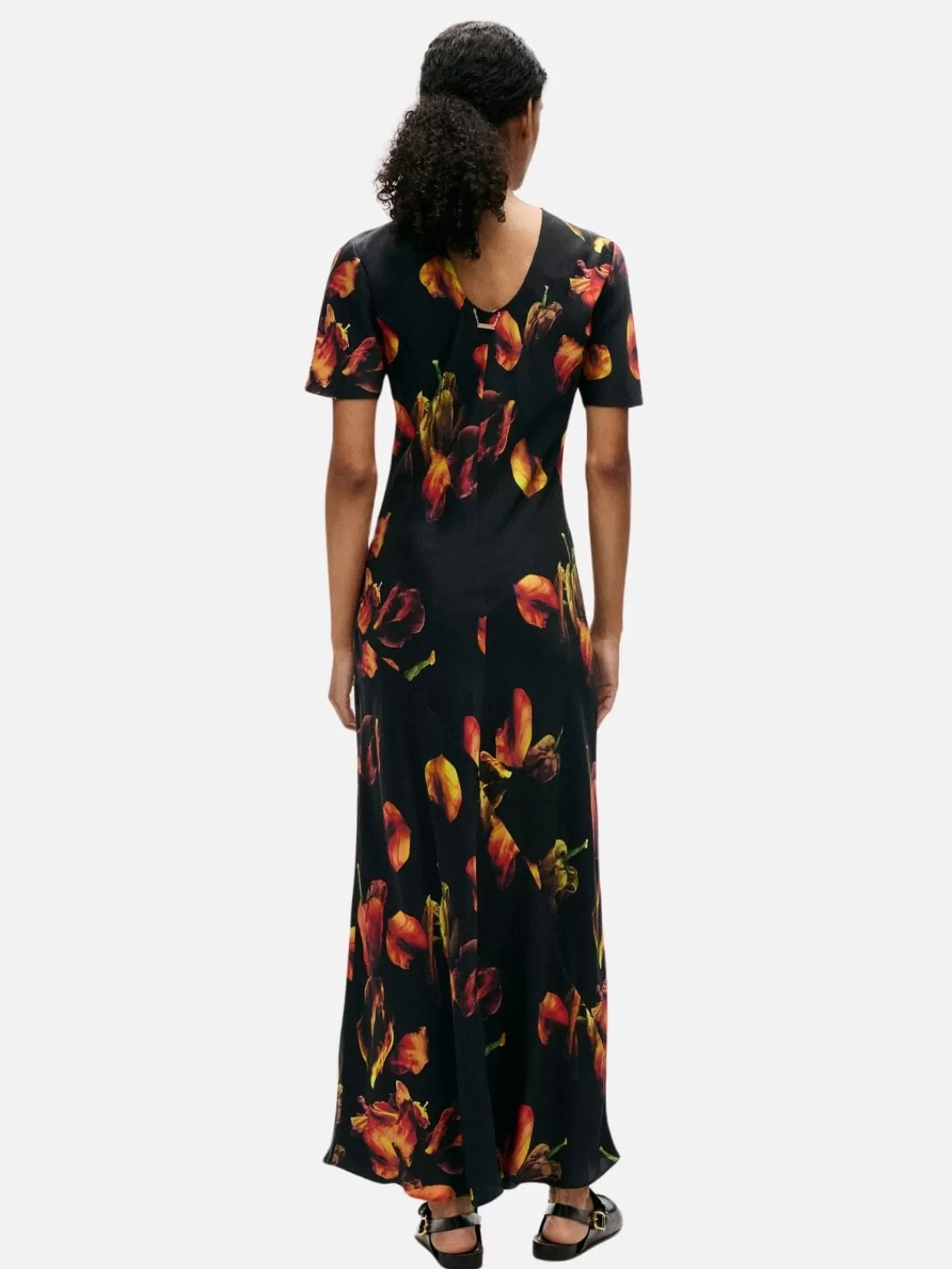 Silk Laundry Dresses & Jumpsuits | Short Sleeve Bias Dress - Tulipa Black