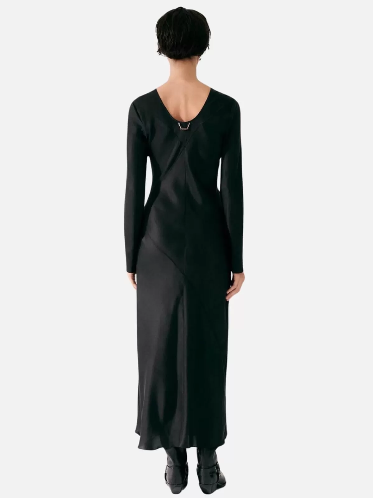 Silk Laundry Dresses & Jumpsuits | Splice Full Sleeve Bias Dress - Black