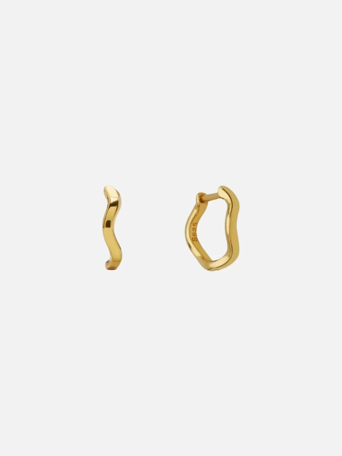 Saint Valentine Earrings | Jewellery | Vera Wave Huggies - Gold