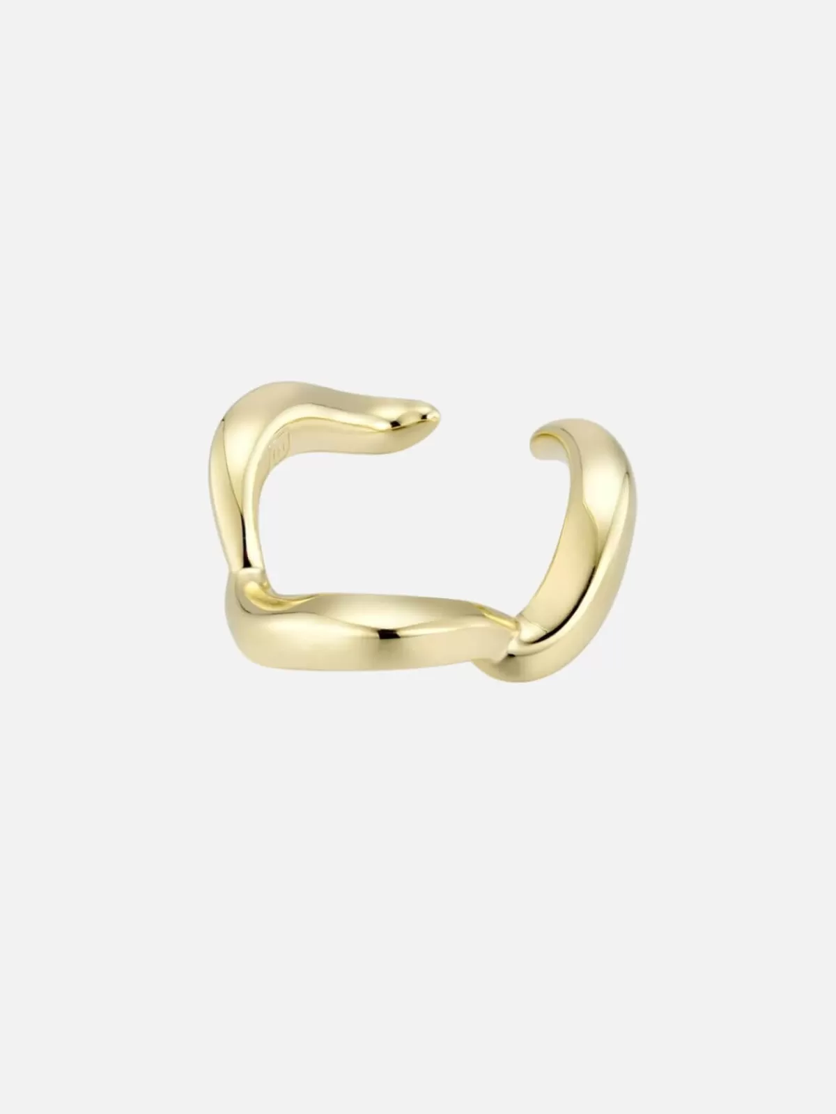 F+H Jewellery Earrings | Jewellery | Wave Ear Cuff: Brass + 18K Gold